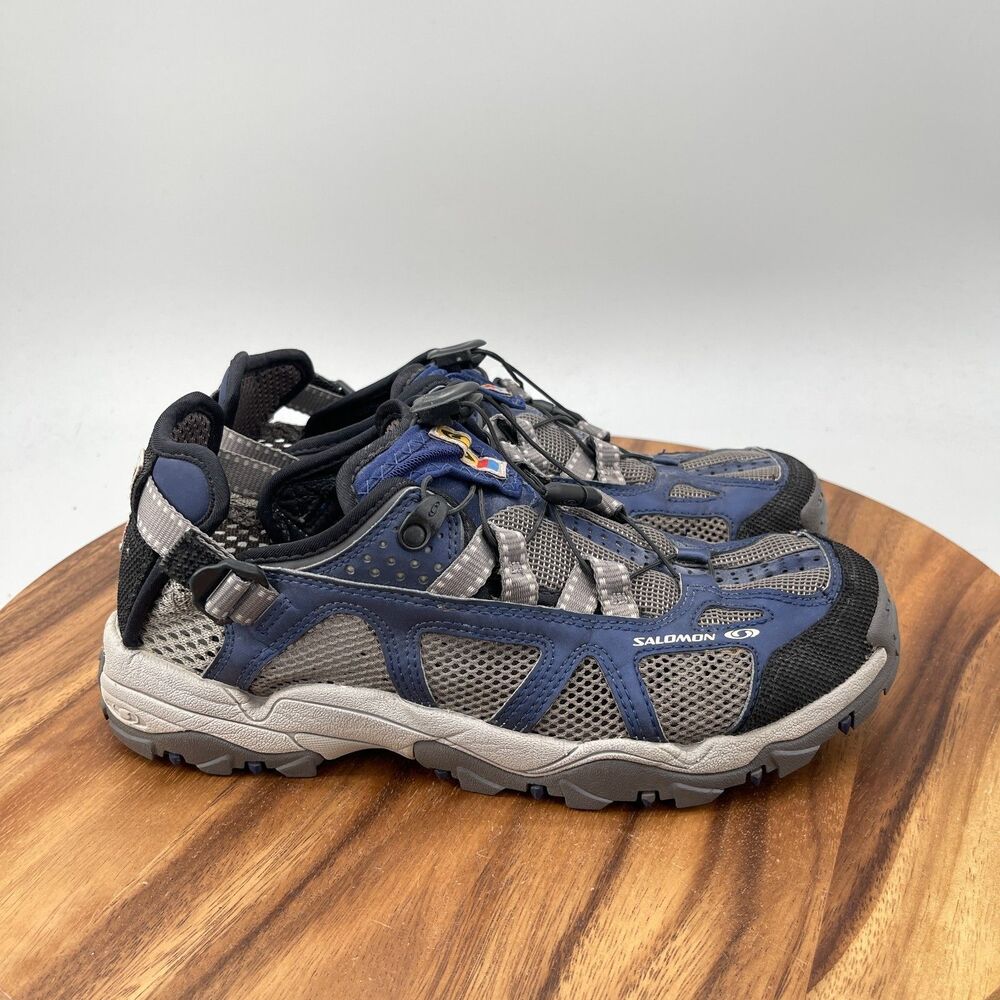 VTG Salomon Techamphibian Shoes Mens Size 8.5 Blue Gray Trail Hiking Water